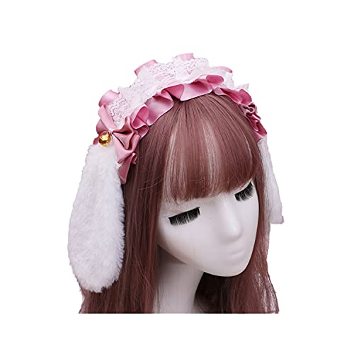 Faylay Cosplay Women Plush Furry Bunny Ears Headwear Accessory Rabbit Headband - color: 3-bjof