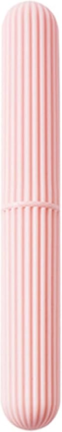 Pink Portable Toothbrush Box With Lid Protective Holder Cover Storage For Case For Outdoor Traveling Camping Dust Proof Toothbrush Box With Lid Toothbrushes and Accessories 21.9cm long