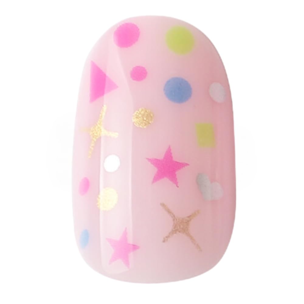 PaintLab Press On Nails - Funfetti Oval Fake Nails, 24 Nails in 12 Sizes with Glue, Reusable Salon Quality Press On Nails
