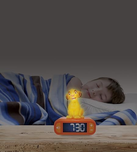 LEXiBOOK, Simba Nightlight Alarm Clock, RL800AN