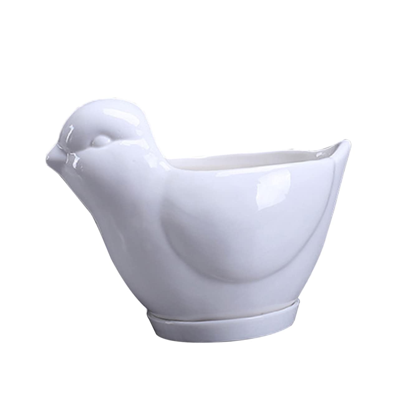 Toddmomy 1pc Ceramic Bird Shape Flower Pot Succulent Plant Pot Desktop Decor Home Office Garden Fairy Garden Accessories