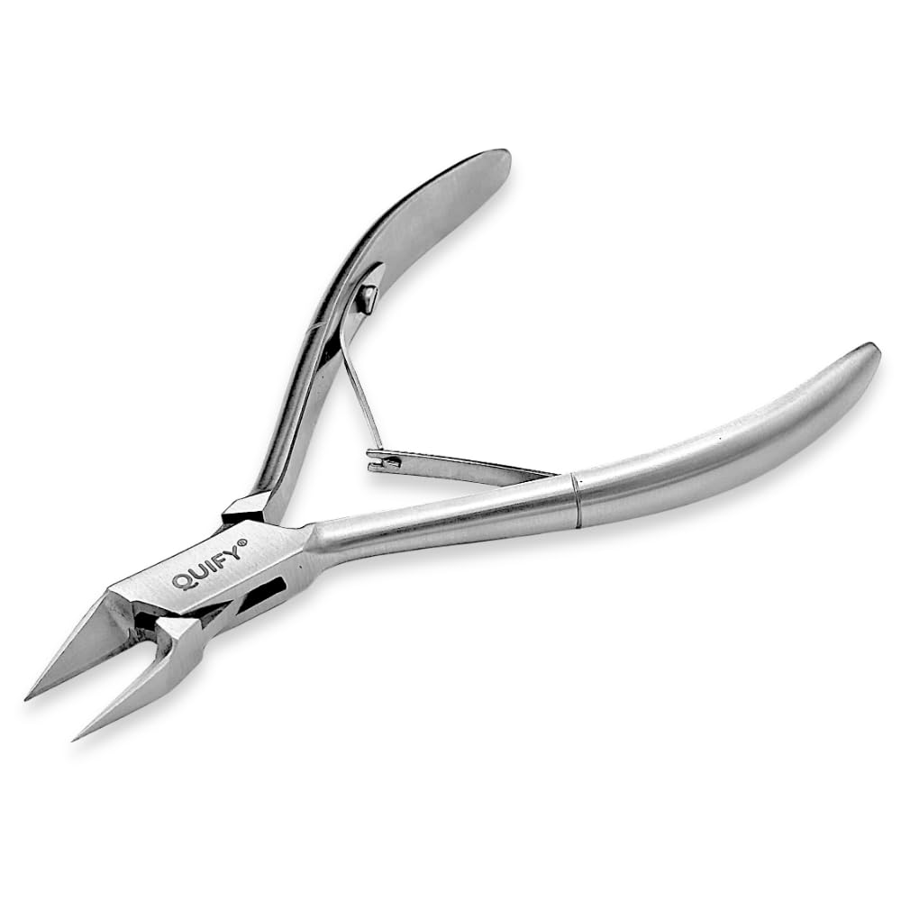QUIFY Side Nail Clippers Straight Blade for Thick Toenails, Nail Clippers for Thick and Ingrown Nails - Professional Quality Stainless Steel Toe Nail Tools - Side Nail Cutter - Arrow Point - 5"