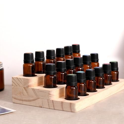 3 Tier Wooden Essential Oil Organizer Essential Oils Racks Display Stand Tabletop Storage Rack for 5-20ml Bottles Organizers and Storage Shelf Box Display for Essential Oils - style: 3 Layers