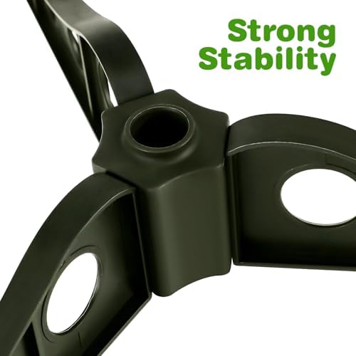 PartyKindom Christmas Tree Stand: Artificial Tree Stand Replacement Xmas Base Folding and Detachable Christmas Ornament Holder Universal Plastic Base 0.75in Diameter