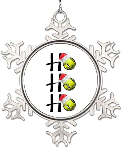 Ho Ho Ho Christmas Tennis Snowflake Ornaments Christmas Tennis Christmas Tree Ornaments Personalized Christmas Ornaments 2022 Funny Metal Souvenir Keepsake Gifts for Holiday Souvenir Wedding Birthday