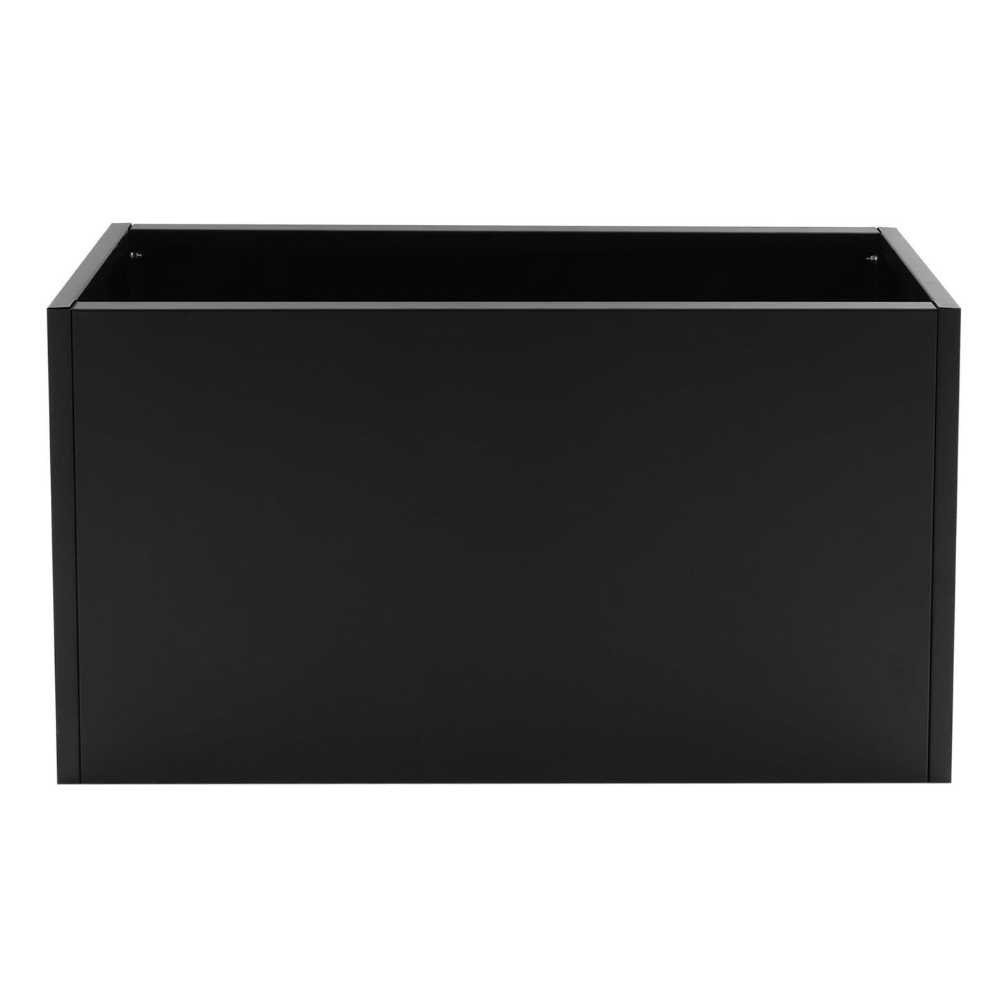 Black Rectangular Planter Outdoor with Insert Shelf, Tree Planter Pot Steel Large Tall Rectangular Planters for Outdoor Plants 38*12*24In Black Planter Box for Patio, Deck, Yard, Garden