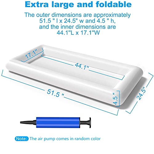 Jasonwell Inflatable Serving Bars Ice Buffet Salad Serving Trays Food Drink Holder Cooler Containers Indoor Outdoor BBQ Picnic Pool Party Supplies Luau Cooler w Drain Plug - style: 2 PCS