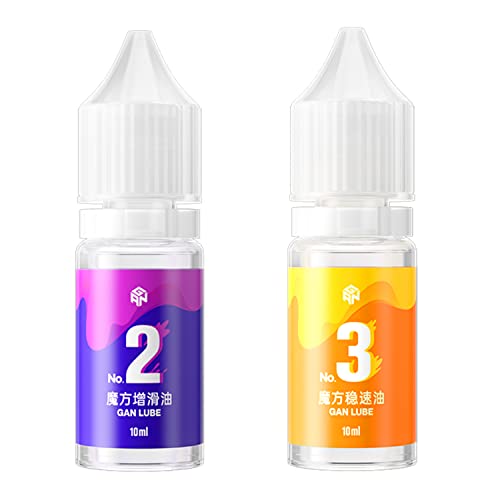 CuberShop GAN Lube Set Bundle (V2 & V3 Lube), 10mL Big Speed Cubing Lubricant Bundle, GAN Professional Lubrication for Speed Cubing - style: V2, V3