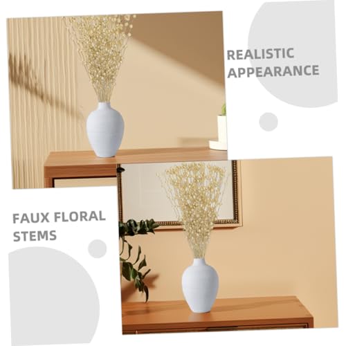 Cabilock 2pcs Gold Glitter Faux Berry Stems Artificial Floral Branches Lifelike Fruit Decorations for Holiday Party Wedding and Photography Props