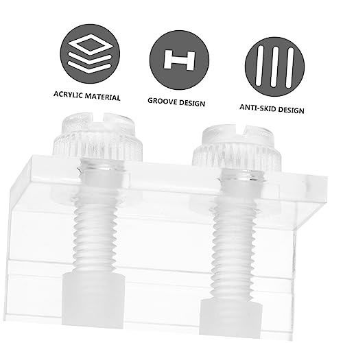 HANABASS 2Pcs Transparent Acrylic Fish Tank Backdrop Clips Durable Aquarium Background Fixing Clamps Easy to Install Suitable for Front Back Use for Fish Tank Decor
