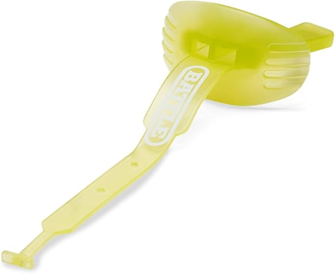 Battle Sports Speed Football Mouthguard with Strap - Oxygen Football Mouthguard Superior Airflow & Better Performance, Maximum Breathability (Ice Yellow)