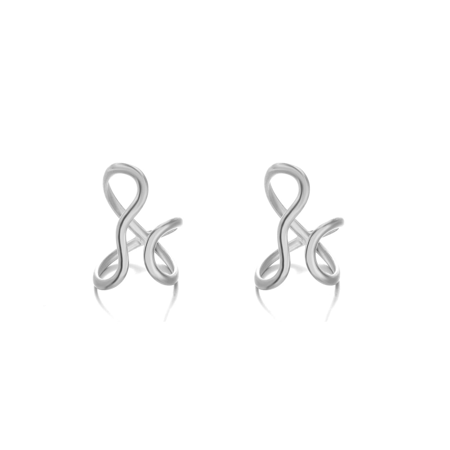 AIETUE Chunky Rings For Women, Gold Silver Thumb Ring Asymmetrical Wavy Curve Ring Adjustable Non Tarnish Dainty Stainless Steel New Year Anniversary Birthday Jewelry Gift (Wavy Silver 2Pcs)