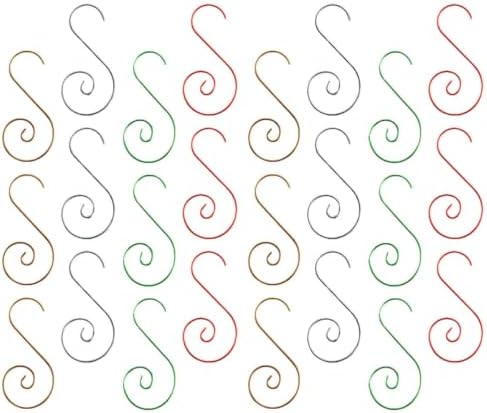 VICASKY 50pcs Christmas Wreath Hooks Metal Hanging Hook Set for Ornaments