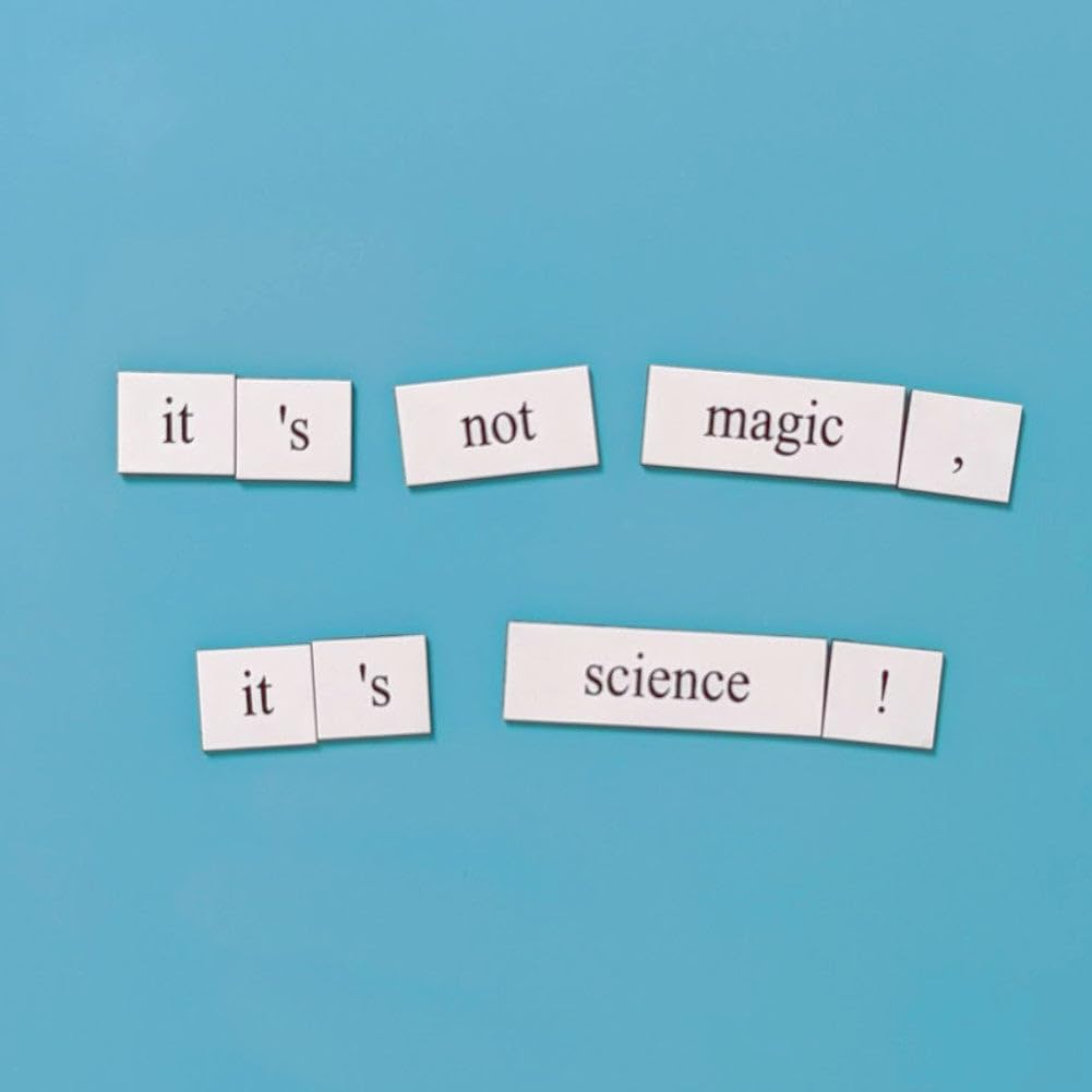 Science Word Magnets Kit - Funny Nerdy Poetry Set for College to PhD & Professional Scientists- Ideal Cool Geek Gifts for Office Refrigerator-Magnetic White Board - Perfect for STEM Students & Adults