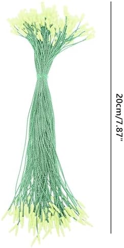 800 Pcs Christmas Ornament String, 7.87" Ornament Hanger Hooks w/Snap,Easy and Fast Locking Fastener Hanging Decoration Ropes for Christmas Tree Holiday Party(Green)
