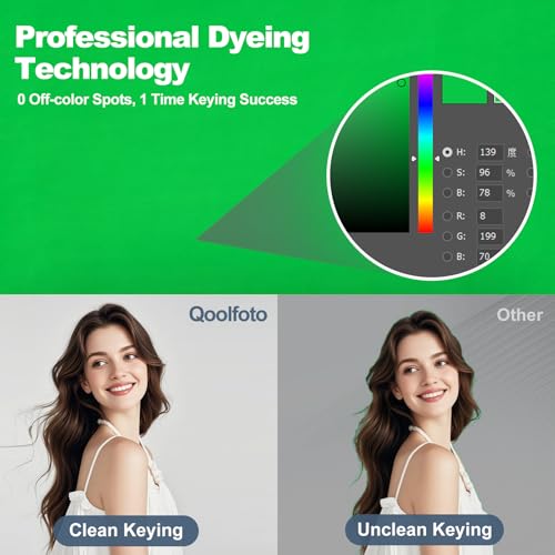 Green Screen Backdrop, 8.5×10FT Photography Chromakey Greenscreen Background Sheet for Zoom Meeting, Polyester Fabric Cloth Curtain for Photo Video Studio, Party, Live Streaming, Photoshoot - size: 8.5x10ft