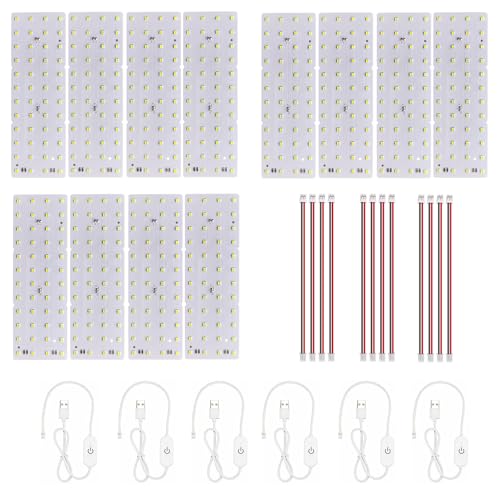 12PCS Lithophane LED Backlight Board Kit KC009 KC010 for Bambu Lab H2C/X1/P2S/A1 LED Light Board Backlights Makerworld Model Parts USB 3D Print Accessory Photo Model DIY Light Box - color: 12 PCS Lithophane LED