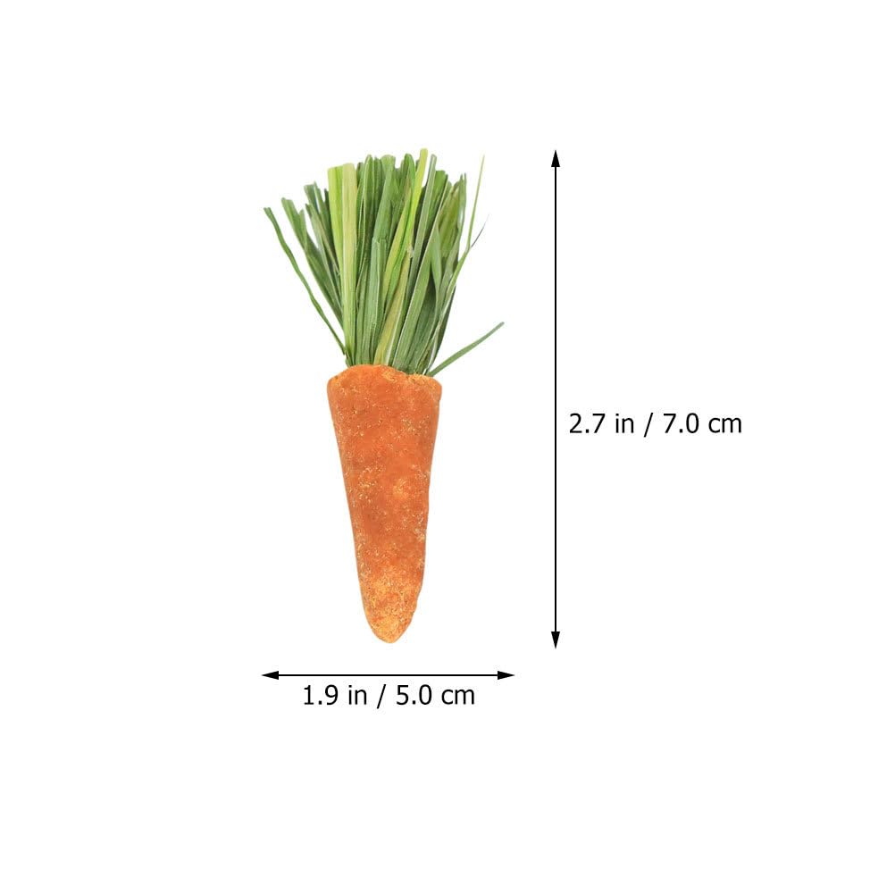 GANAZONO Rabbit Chew Carrots Small Animals Teething Sticks Hamster Chewing Toys Natural Dental Care Chew Pet Toys 2.55X0.59X0.59 Inches 18 Pack