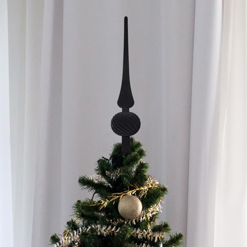Sumind 11" Christmas Finial Tree Topper Vintage Black Velvet Ornament