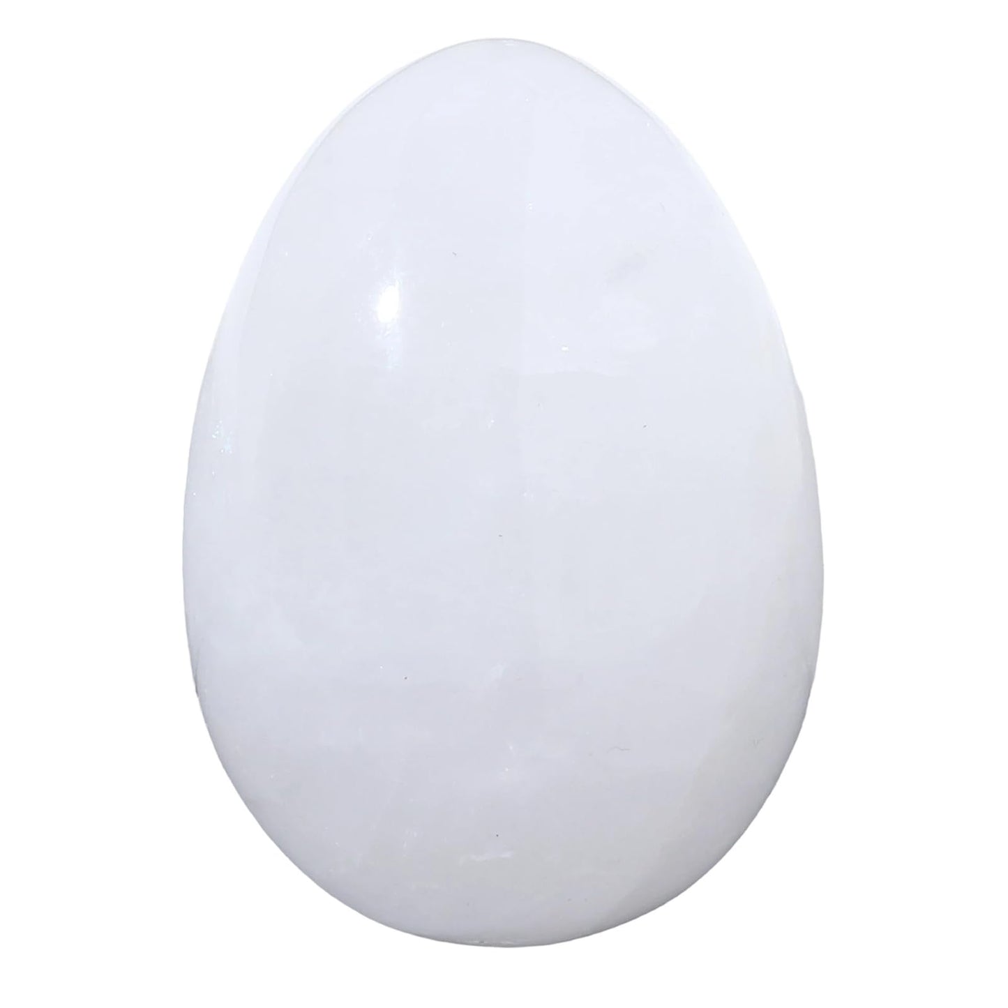favoramulet Polished Stone Egg for Easter Day, Palm/Pocket/Worry Enegry Healing Crystal Display Sphere Figurine Fengshui, Rock Quartz 1.8" x 1.3"