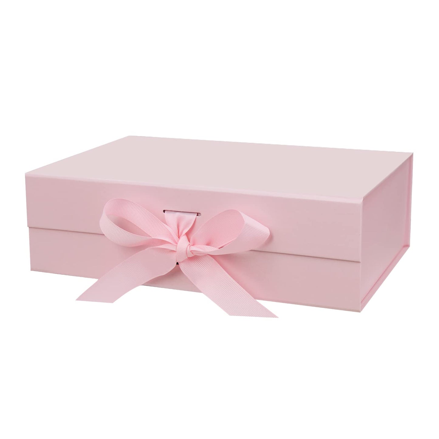 DaiUni 13"X9"X4" Large Pink Magnetic Gift Box with Lid and Ribbon for Presents