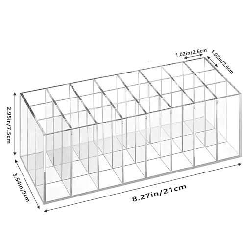 Lipstick Organizer 24 Slot Lipstick Holder Display Rack Small Clear Plastic Compact Lip Gloss Perfume Sample Mascara Holder