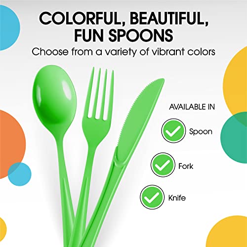 Party Solids Lime Green Plastic Forks 200 Pcs Lime Green Forks Disposable Utensils Heavy Duty Plastic Cutlery Set Disposable Cutlery Sets Flatware Sets Silverware Set Party Supplies & Party Tableware - color: Lime Green