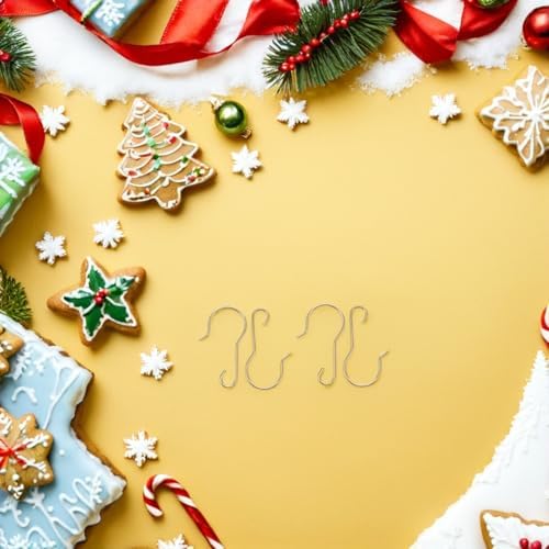 CRAFTHROU 200pcs Metal Ornament Hooks for Christmas Tree Decorations Lights