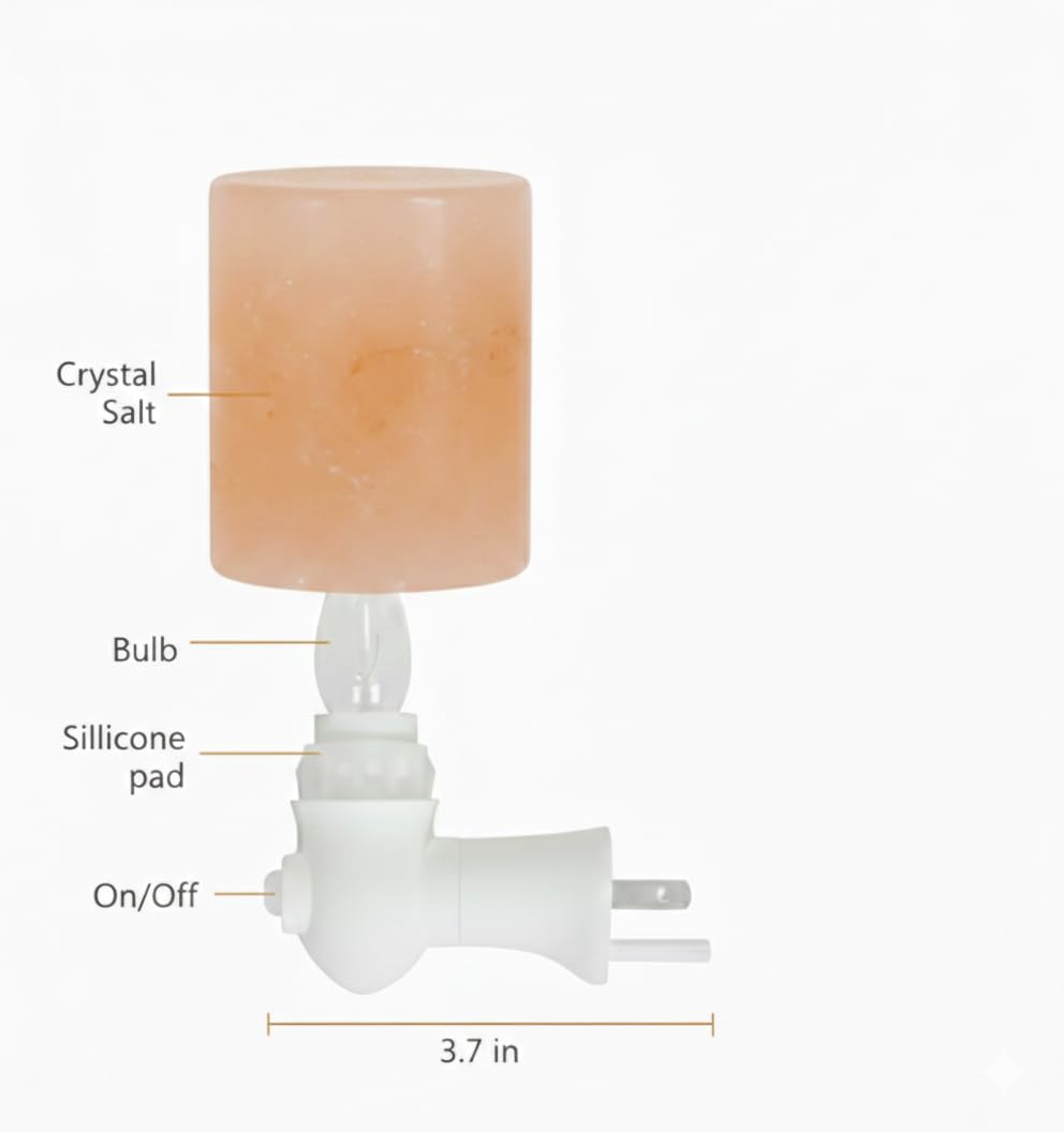 NatureBoost NB Himalayan Pink Salt Cylinder Shape Night Light 2 Pk