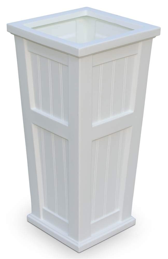 Cape Cod Tall Planter White