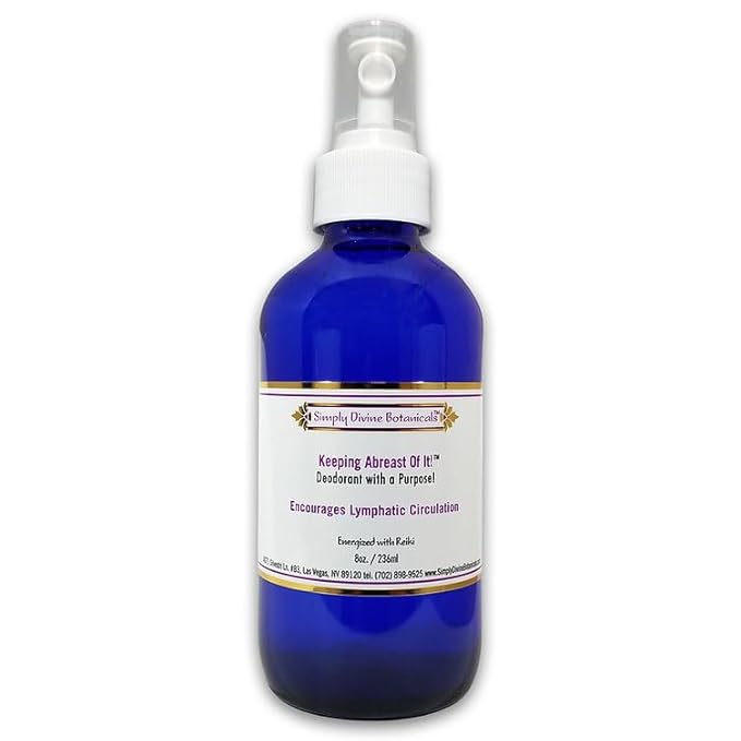Simply Divine Botanicals Crystal Ally Natural Deodorant Spray with Essential Oils - Keeping Abreast Of It, 8 oz