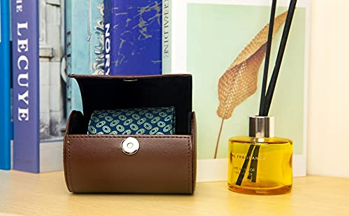 WAJJ Necktie Travel Case, Tie Anti-Wrinkle Organizer Box (Brown)