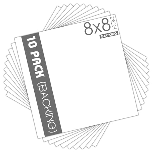 Mat Board Center, 10 Pack 8x8 White Backing Boards, Cardboard for Arts, Prints, Frames, Photos and More - size: 8x8