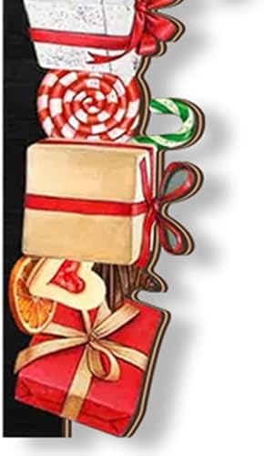 1. Handcrafted Wooden Santa Door Hanger for Christmas Holiday Home Window Wall Decoration Creative Holiday Door Hanger Ornament