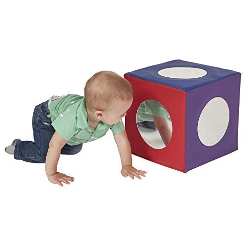 ECR4Kids SoftZone Mirror Activity and Sensory Play Cube, Baby Essentials, Assorted