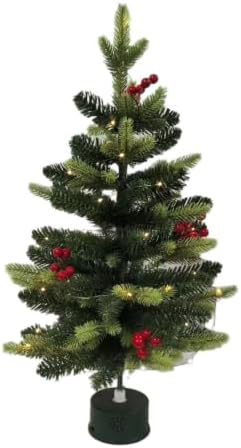Lighted Rotating Christmas Tree Base with Warm LED Lights, USB or Battery Powered Stand for Tabletop Holiday Decor and Living Room Display Small Christmas Tree Base Rotating Holiday Stand Lighted Warm