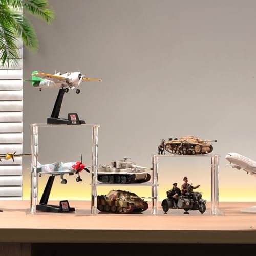 Clear Action Figures Display Risers Stand Shelf, Acrylic Perfumes Stands 3 Tier Display for Collectibles Pop Figurine,Cupcake Stand Perfume Organizer - color: 3 Tier/Model 1