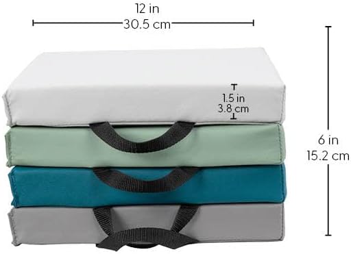 Factory Direct Partners Softscape Toddler, 12" Square, 4-Piece-Glacier Floor Cushion