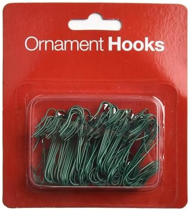 100PCS Christmas Tree Hooks Metal S-Shaped Ornament Hangers for Bauble Hanging Decoration Wires Green Gold Silver 4cm(Green)