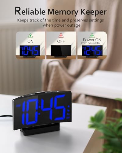 GOLOZA Digital Alarm Clock for Bedrooms, Digital Clock for Kids