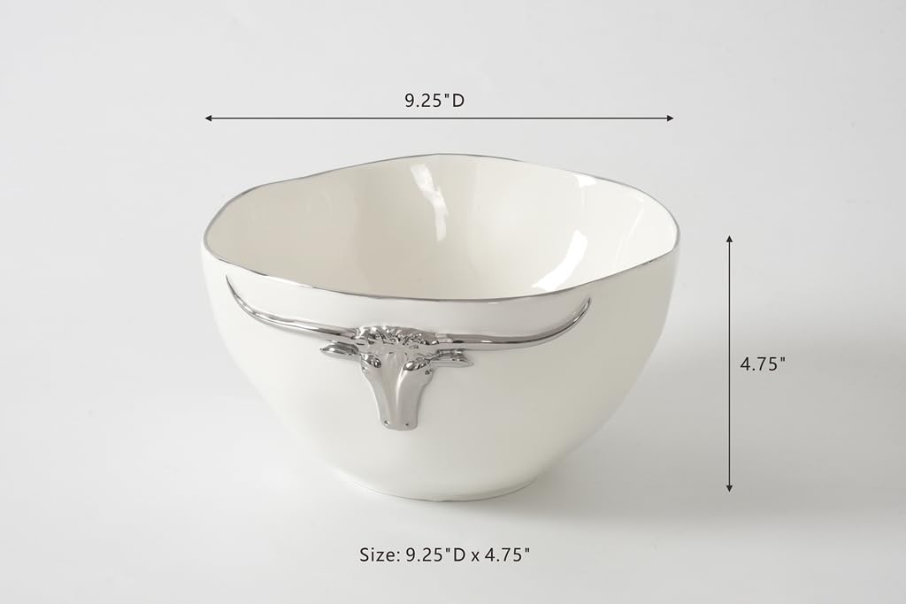 Pampa Bay Longhorns Large Bowl, 9.25" x 9.25" x 4.75"