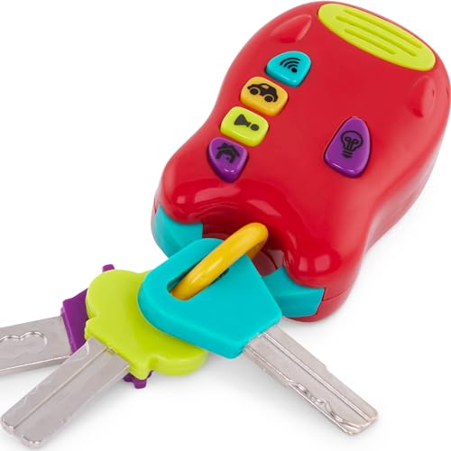Battat – Sensory Toys – Pretend Phone & Keychain – Toddler Light – Up Toy Car Keys – 10+ Months+ - Light & Sound