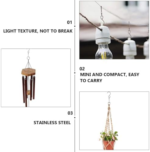 10 Pcs Stainless Steel Swivel Hook Clips for Wind Chimes