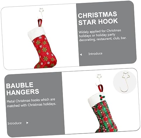 100pcs Christmas Tree Ornaments Hooks Metal Wire Hooks Xmas Ornament Hanger Christmas Stocking Decor Bauble Hangers Xmas Decor