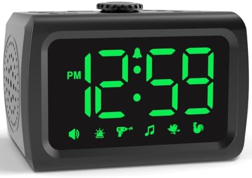 Peakeep 115dB Super Loud Alarm Clock for Heavy Sleepers Adults Teens