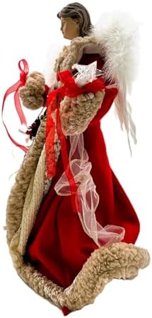Kurt Adler UL2218 UL 10-Light 16" Red & Ivory Angel Treetop