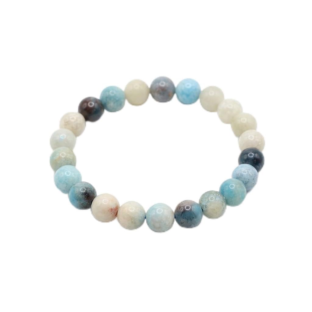 The Vida Handmade AAA+ Quality Crystal Stretch Elastic Bracelet - Nature Gemstone - Jewelry Gift - Holiday Gift - For Women & Men (Trolleite)