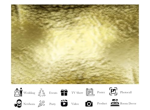 17x10ft Fabric Textured Golden Foil Background Backdrop Shimmering Metallic Surface Photography Background Luxe Glamour Charm Party Decor Home Tapestry Photo Props - size: 17x10ft