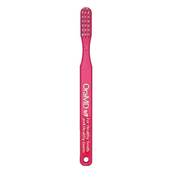 OraMD Soft Bristles Toothbrush - Designed by Dr. Charles C. Bass for Sensitive Teeth and Gums - Manual Toothbrushes with Soft Nylon Bristles for Adults Oral Care - Pack of 6