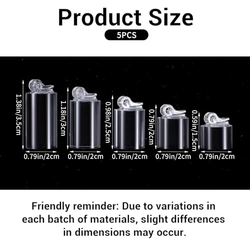 5 Pack Clear Ring Display Stand, Acrylic Ring Display Holder, Cylinder Jewelry Stand Organizer for Wedding Engagement Rings, Sturdy Showcase for Photography Boutique Cosmetic Crafts
